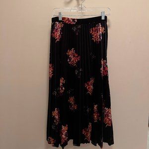 Anthropologie Maeve Velvet Floral Skirt